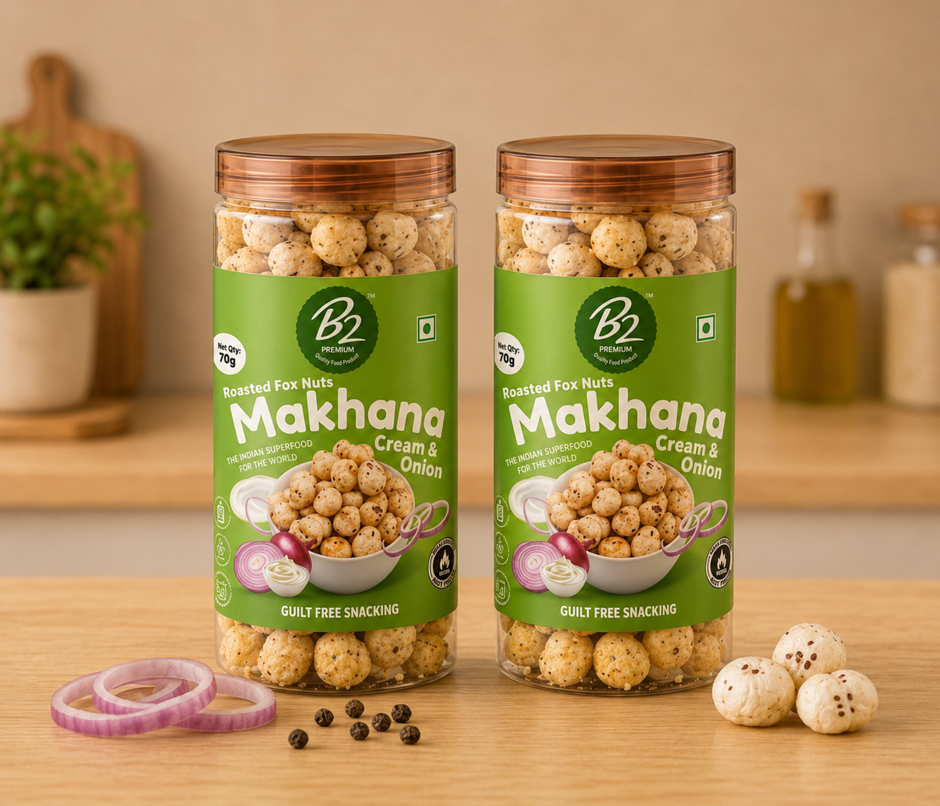 B2 Premium Makhana Cream & Onion Flavour